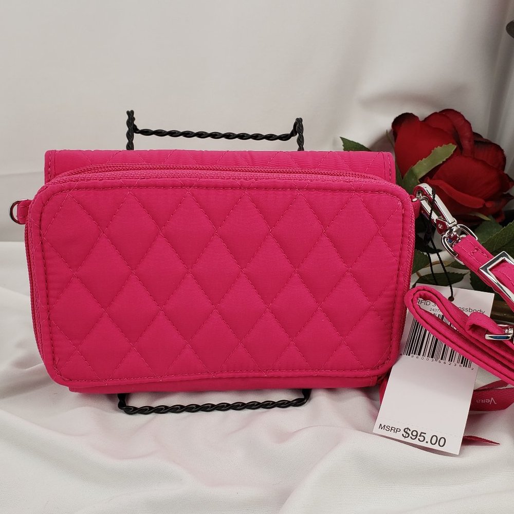 VB RFID 3-in-1 Crossbody in Fuchsia NWT - Picture 3 of 4